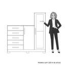Ver imagem 6 de Cômoda para Quarto 5 Gavetas e 2 Portas com Espelho New Master Branco