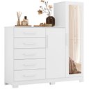 Ver mais imagens de Cômoda para Quarto 5 Gavetas e 2 Portas com Espelho New Master