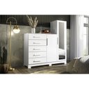 Ver imagem 1 de Cômoda com Espelho 5 Gavetas 2 Portas New Master