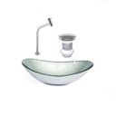 Ver imagem 2 de Kit Cuba de Vidro + Torneira+ Válvula para Lavatório Oval 38cm