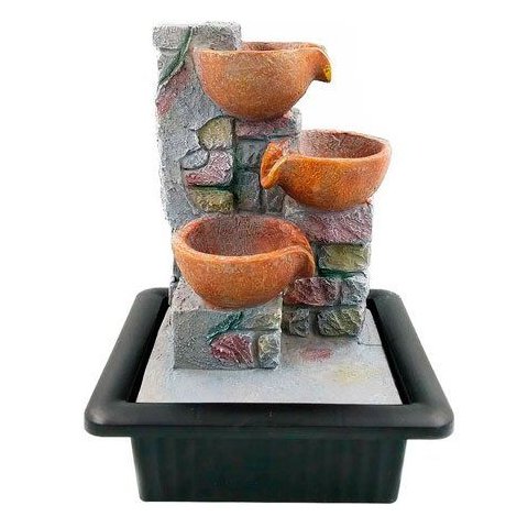 Fonte Decorativa Cascata 01 Led Colorida Bivolt 21x17x25cm
