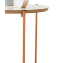 Ver imagem 3 de Mesa de Apoio Lateral Duda Off White Nature com Pés de Ferro Bronze Ofertamo