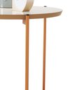 Ver imagem 3 de Mesa de Apoio Lateral Duda Off White Nature com Pés de Ferro Bronze Ofertamo