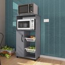 Ver imagem 2 de Balcão Kelly para Forno com Fruteira - Casajá - Cinza
