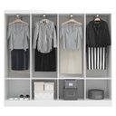 Ver imagem 3 de Guarda Roupas Paris 8 Portas Casal - Branco Branco