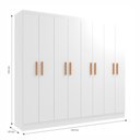 Ver imagem 4 de Guarda Roupas Paris 8 Portas Casal - Branco Branco