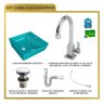 Kit Cuba Aq33 Volcano com Torneira Luxo e Válvula Click com Sifão e Flexível - 10