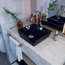 Ver imagem 1 de Kit Cuba Aq33 Volcano com Torneira Luxo e Válvula Click com Sifão e Flexível