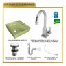 Kit Cuba Aq33 Volcano com Torneira Luxo e Válvula Click com Sifão e Flexível - 10