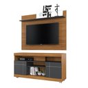 Ver imagem 5 de Rack para Sala com Painel para Tv 55 Pol Raya C04 Noce Milano Preto Fosco - Lyam Decor