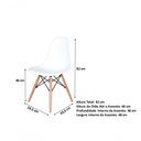 Ver imagem 2 de Conjunto De Jantar Mesa Eiffel 90cm Branca + 4 Cadeiras Eiffel Dkr Brancas