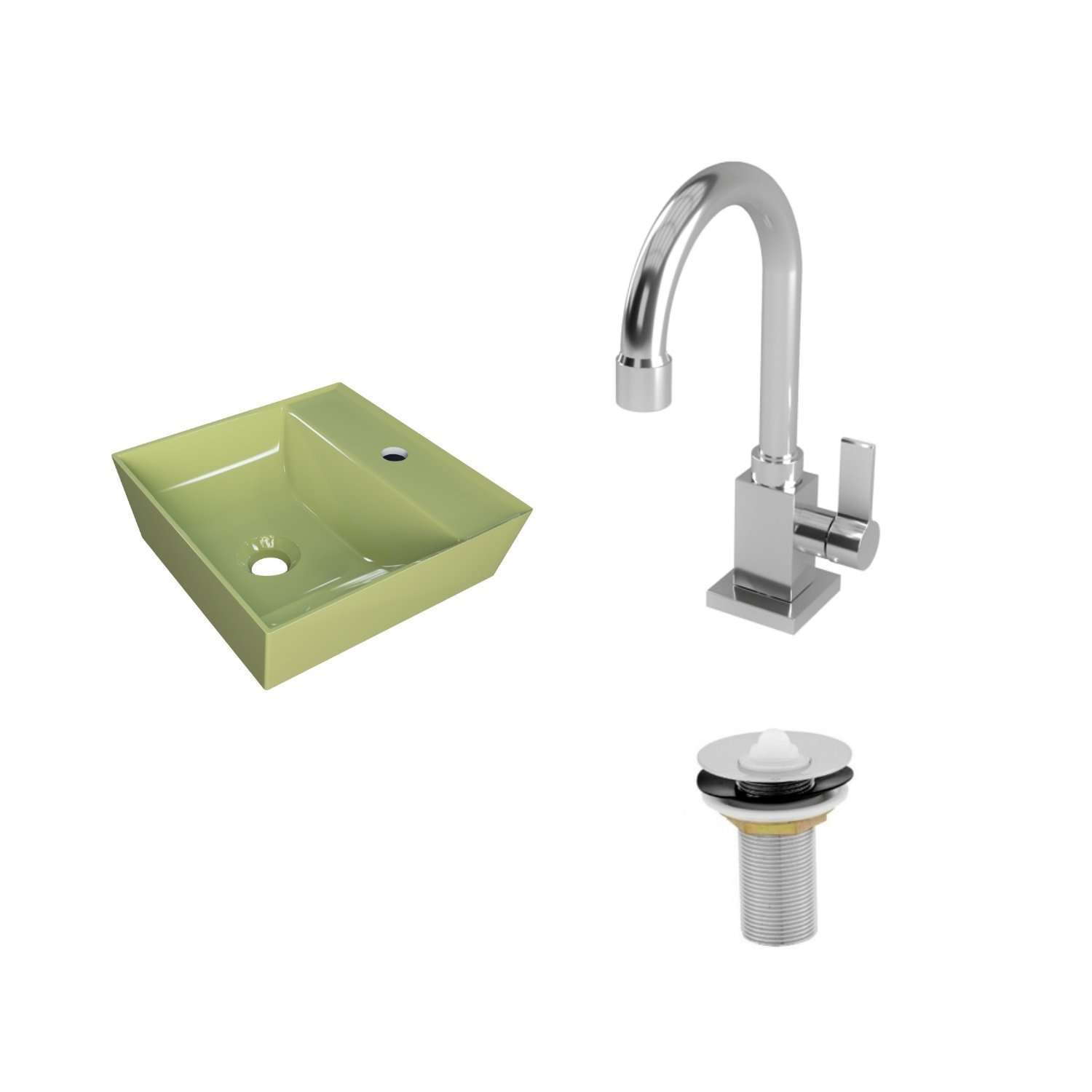 Kit Cuba Aq33 Volcano com Torneira Luxo e Válvula Metal - 3