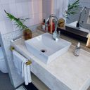 Ver imagem 1 de Kit Cuba Aq33 Volcano com Torneira Luxo e Válvula Metal