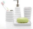 Ver imagem 2 de Kit 4pçs Banheiro Lavabo Luxo Modelagem 3d Cerâmica Premuim