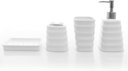 Ver imagem 4 de Kit 4pçs Banheiro Lavabo Luxo Modelagem 3d Cerâmica Premuim