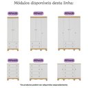 Ver imagem 4 de Berço Americano 3 em 1 com Colchão Incluso e Cômoda 2 Portas 4 Gavetas Dengo Multimóveis Mp4706