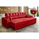 Ver imagem 1 de Sofá 3 Lugares Smart 202cm Vermelho Retrátil, Reclinável, Tecnologia Carregamento 3 Portas Usb