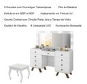 Ver imagem 6 de Penteadeira com Porta Joias 9 Gavetas e Banqueta Cristal Branco