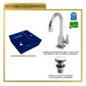 Kit Cuba Aq33 Volcano com Torneira Luxo e Válvula Click - 8