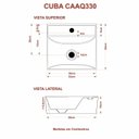 Ver imagem 5 de Kit Cuba Aq33 Volcano com Torneira Luxo e Válvula Click