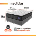 Ver imagem 3 de Cama Box Queen Colchão Ortopédico Titã Molas Ensacadas Pillow Top Hip Sleep