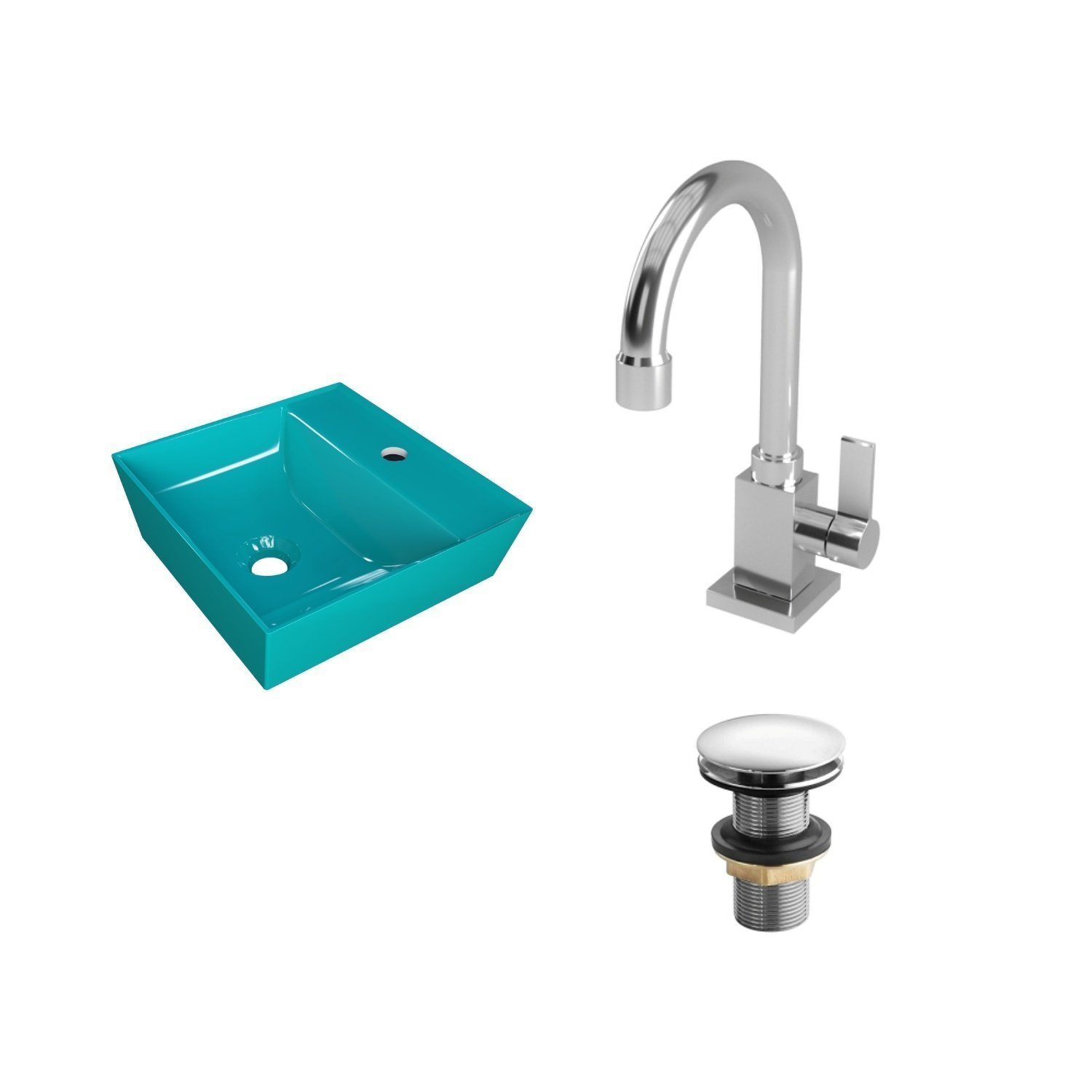 Kit Cuba Aq33 Volcano com Torneira Luxo e Válvula Click - 3