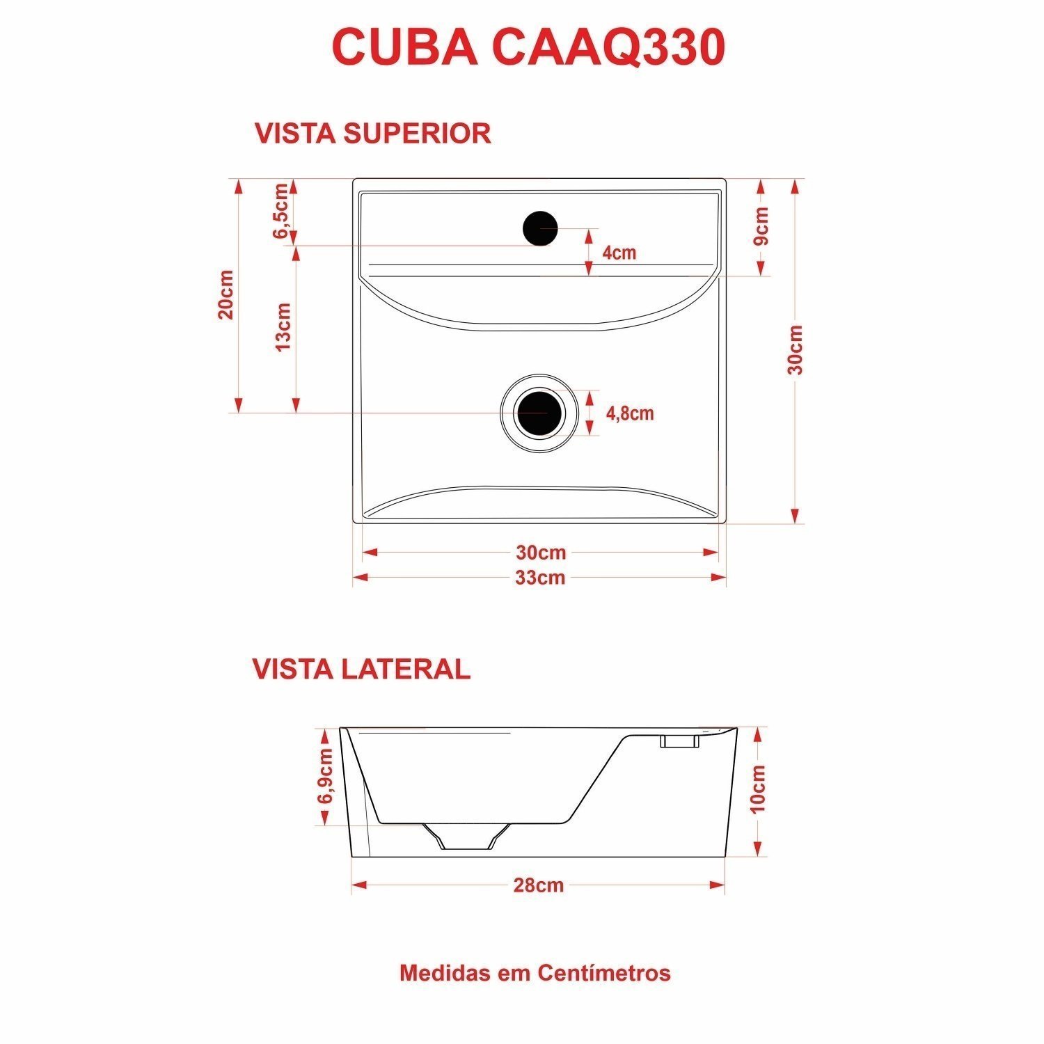 Kit Cuba Aq33 Volcano com Torneira C50 e Válvula Abs - 4