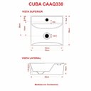 Ver imagem 4 de Kit Cuba Aq33 Volcano com Torneira C50 e Válvula Abs