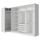Ver imagem 3 de Guarda-roupa Modulado Neo + Guarda-roupa Royale 3 Portas de Correr de Espelho Branco Madesa