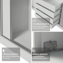 Ver mais imagens de Guarda-roupa Modulado Neo + Guarda-roupa Royale 3 Portas de Correr de Espelho Branco Madesa