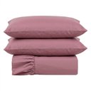 Ver imagem 1 de Kit Cobre Leito Turin Casal Micropercal 400 Fios Colcha com Babado Liso 3 Peças Rosê