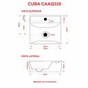 Ver imagem 4 de Kit Cuba Aq33 Volcano com Torneira C50 e Válvula Abs