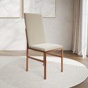 Ver imagem 1 de Cadeira de Jantar Estofada Mônaco Premium Cobre e Bege