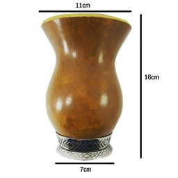 Cuia para Chimarrão Porongo com Base em Metal Ditreviso Marrom - 2