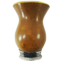 Cuia para Chimarrão Porongo com Base em Metal Ditreviso Marrom - 1