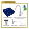 Kit Cuba Aq33 Volcano com Torneira 1198 e Válvula Metal com Sifão e Flexível - 10