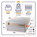 Ver imagem 3 de Cama Box Baú Casal Alford com Colchão Molas Ensacadas 138x188x73 Bege