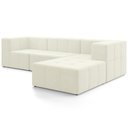 Ver imagem 7 de Sofá 4 Lugares para Sala Living Modular com Puff 264cm Lancaster F04 Veludo Bege - Lyam Decor