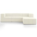 Ver imagem 6 de Sofá 4 Lugares para Sala Living Modular com Puff 264cm Lancaster F04 Veludo Bege - Lyam Decor