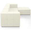 Ver imagem 5 de Sofá 4 Lugares para Sala Living Modular com Puff 264cm Lancaster F04 Veludo Bege - Lyam Decor
