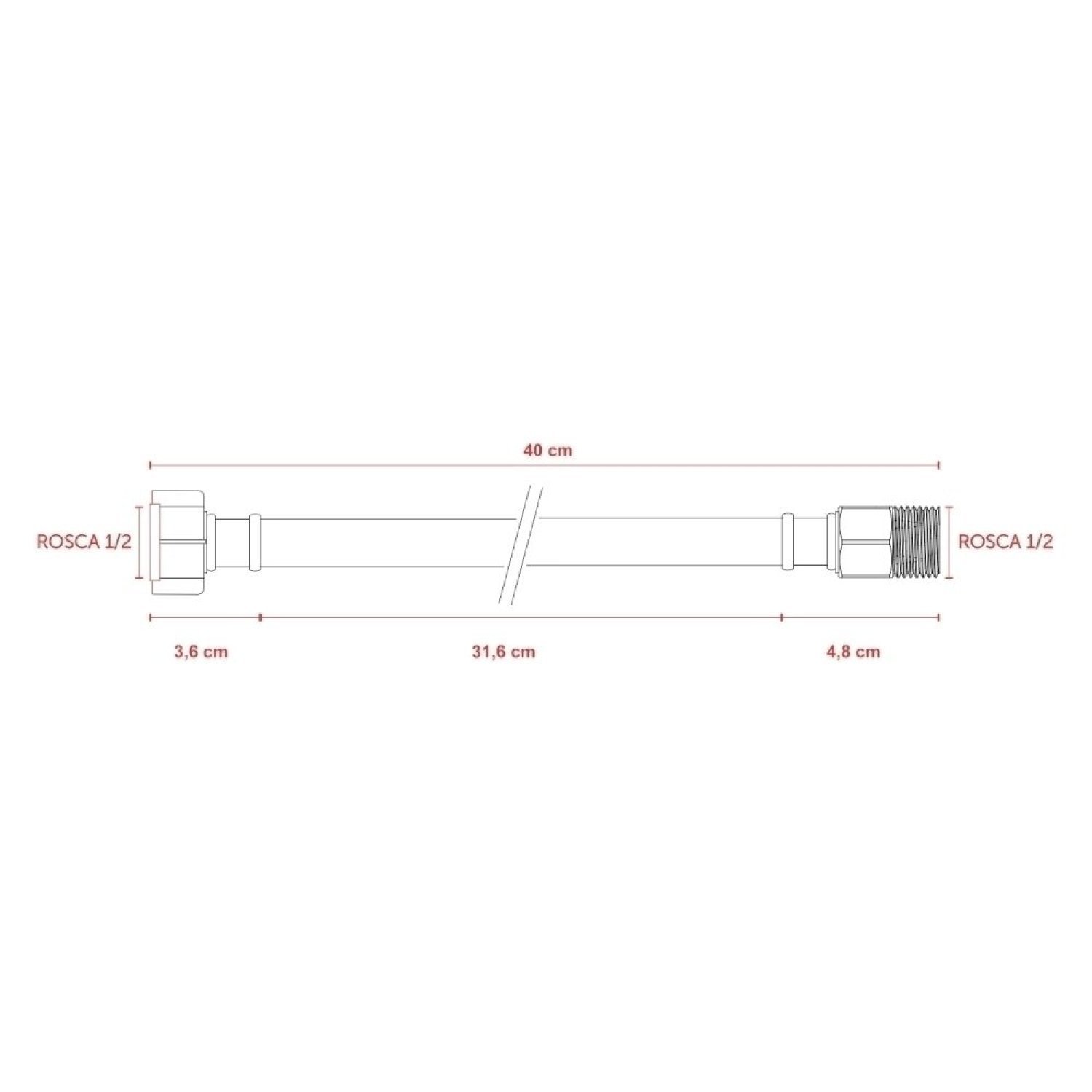 Kit Cuba Aq33 Volcano com Torneira 1198 e Válvula Metal com Sifão e Flexível - 9