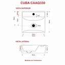 Ver imagem 5 de Kit Cuba Aq33 Volcano com Torneira 1198 e Válvula Metal com Sifão e Flexível