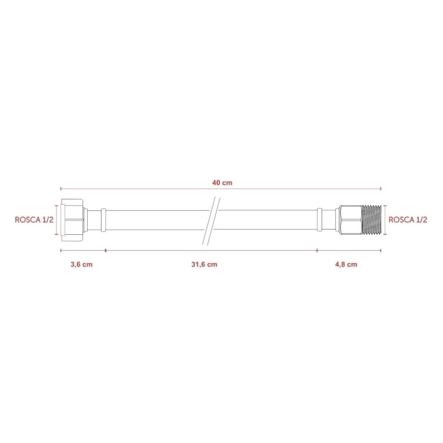Kit Cuba Aq33 Volcano com Torneira 1198 e Válvula Metal com Sifão e Flexível - 9