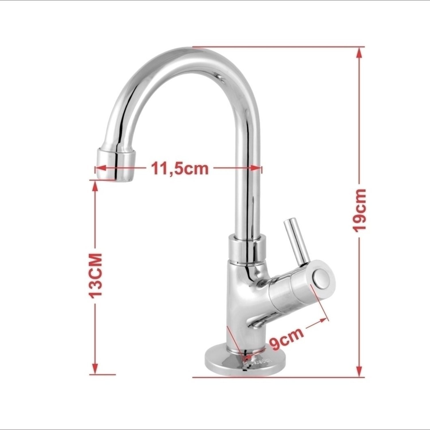 Kit Cuba Aq33 Volcano com Torneira 1198 e Válvula Metal com Sifão e Flexível - 6