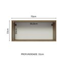 Ver imagem 4 de Armário Aéreo 70 cm 1 Porta Rustic/Preto Lux Madesa