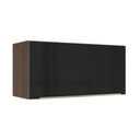 Ver imagem 1 de Armário Aéreo 70 cm 1 Porta Rustic/Preto Lux Madesa