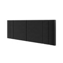 Ver imagem 3 de Cabeceira Para Cama Casal Tulipa 1,40 Estofada Suede Preto - Rede Móveis