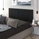 Ver imagem 1 de Cabeceira Para Cama Casal Tulipa 1,40 Estofada Suede Preto - Rede Móveis