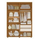 Ver imagem 2 de Jogo de Quarto Infantil Vittoria com Guarda Roupa e Cômoda Cinamomo/off White - Móveis Albatroz