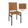 Cadeira Deck Alumínio Junco Trançado Teia Amendoa Mesclada - 2